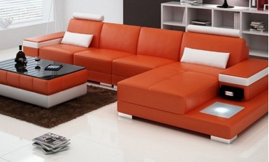 Juliet - 3sC - Leather Sofa Lounge Set